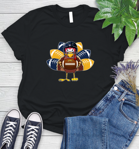 San Diego Chargers Turkey Thanksgiving Day Women's T-Shirt 2