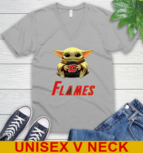 NHL Hockey Calgary Flames Star Wars Baby Yoda Shirt 52