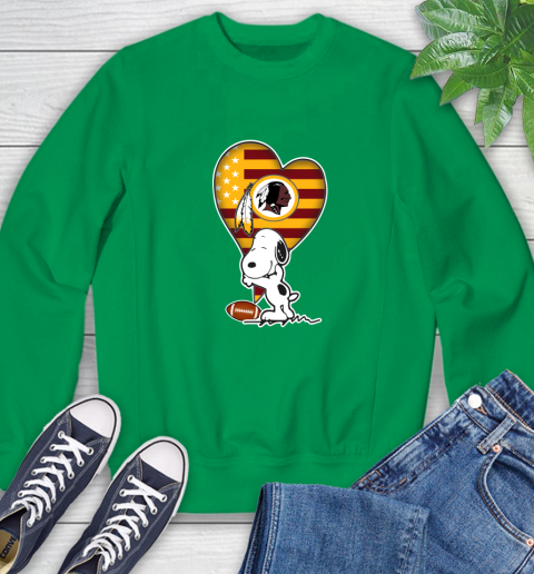 Washington Redskins NFL Football The Peanuts Movie Adorable Snoopy Sweatshirt 6