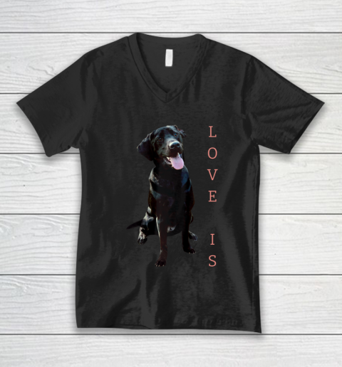 Dog Mom Shirt Labrador Retriever Shirt Women Men Kids Black Lab Dog Mom V-Neck T-Shirt