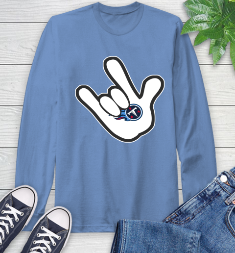 Tennessee Titans NFL Football Mickey Rock Hand Disney Long Sleeve T-Shirt 11