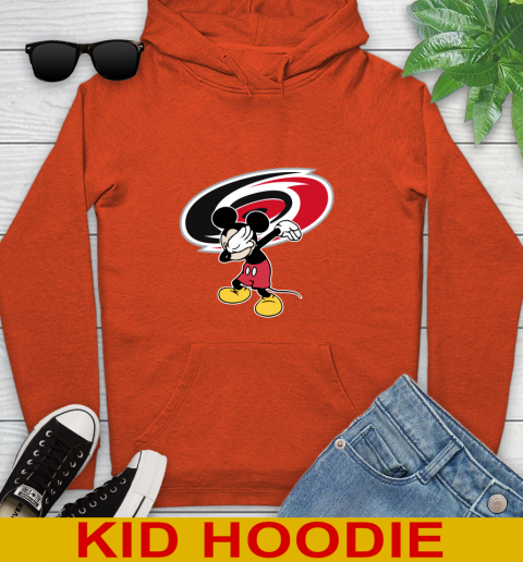 Carolina Hurricanes NHL Hockey Dabbing Mickey Disney Sports Youth Hoodie 5