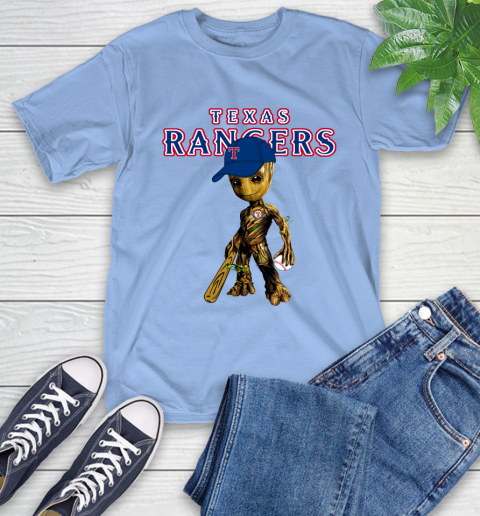 MLB Texas Rangers Groot Guardians Of The Galaxy Baseball T-Shirt 11