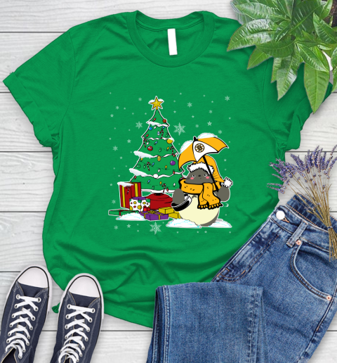 Boston Bruins NHL Hockey Cute Tonari No Totoro Christmas Sports Women's T-Shirt 9