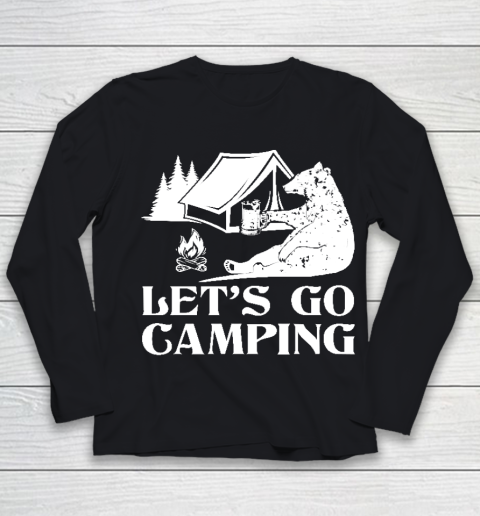 Let's go Camping Bear Youth Long Sleeve