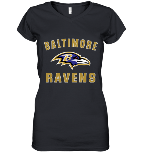 Men_s Baltimore Ravens NFL Pro Line by Fanatics Branded Gray Victory Arch T Shirt Women's V-Neck T-Shirt