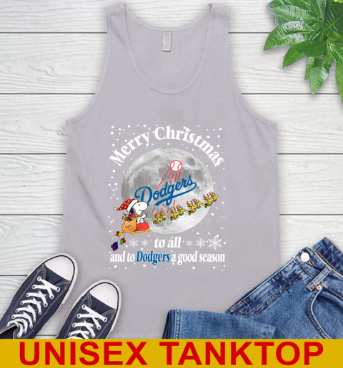 Los Angeles Dodgers Merry Christmas To All And To Dodgers A Good Season MLB Baseball Sports Tank Top 3