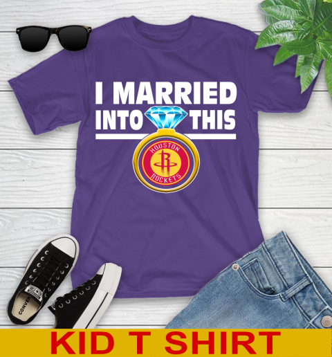 Houston Rockets NBA Basketball I Married Into This My Team Sports Youth T-Shirt 3