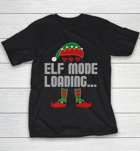 Elf Mode Loading Funny Christmas Pajama Video Gamer Youth T-Shirt