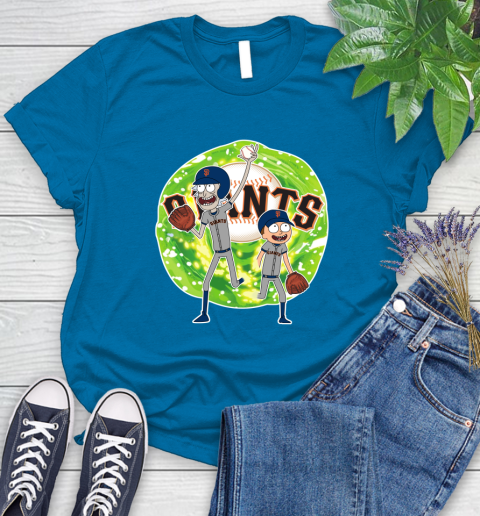 MLB San Francisco Giants Rick And Morty Baseball Sports Women's T-Shirt 7