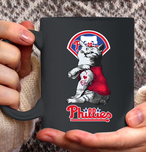 MLB Baseball My Cat Loves Philadelphia Phillies Ceramic Mug 11oz 2
