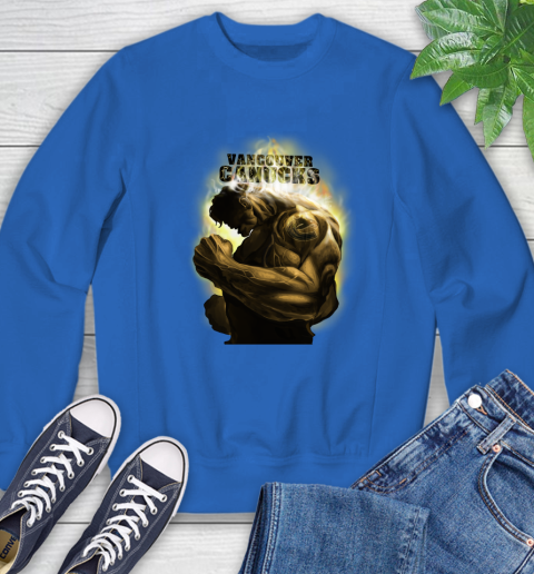 Vancouver Canucks NHL Hockey Hulk Marvel Avengers Sports Sweatshirt 9
