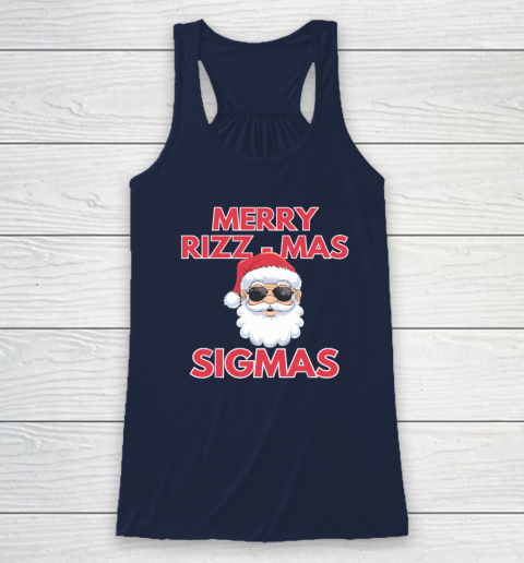 Merry Rizz Mas Sigmas Gen Alpha Middle School Christmas Racerback Tank 5