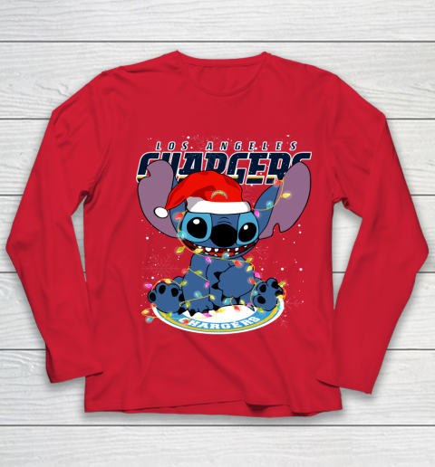 Los Angeles Chargers NFL Football noel stitch Christmas Youth Long Sleeve 7