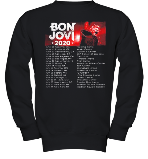 Bon Jovi Bryan Adams 2020 Star Youth Sweatshirt