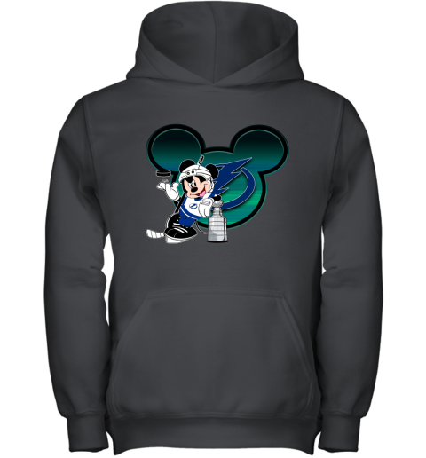 NHL Tampa Bay Lightning Stanley Cup Mickey Mouse Disney Hockey T Shirt B0n2wxmy2YY youth hoodie 43 95 151514 front black