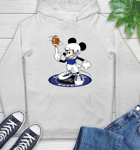 NFL Football Baltimore Ravens Cheerful Mickey Disney Shirt Hoodie 2