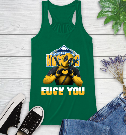 NBA Denver Nuggets Deadpool Love You Fuck You Basketball Sports Racerback Tank 6