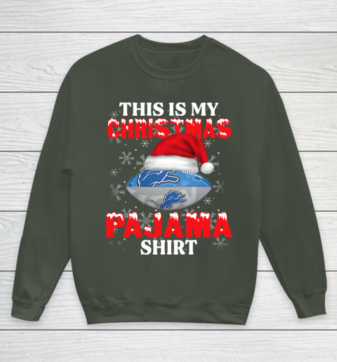 Detroit Lions This Is My Christmas Pajama Shirt NFL Youth Sweatshirt 8