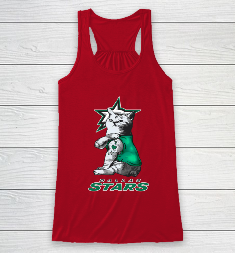 NHL My Cat Loves Dallas Stars Hockey Racerback Tank 4