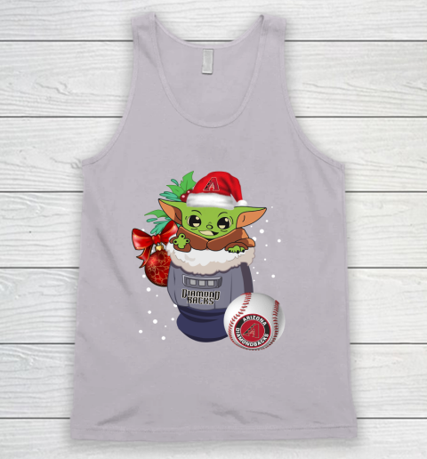 Arizona Diamondbacks Christmas Baby Yoda Star Wars Funny Happy MLB Tank Top 4