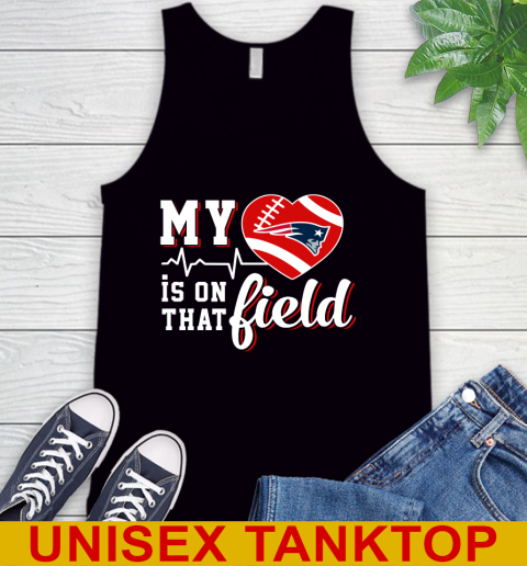 NFL My Heart Is On That Field Football Sports New England Patriots Tank Top