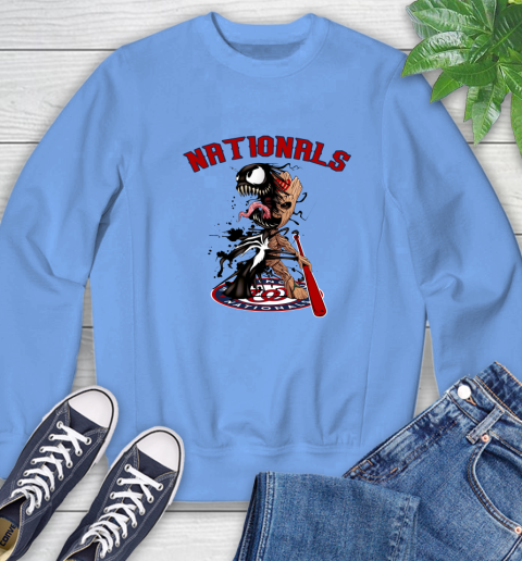 MLB Washington Nationals Baseball Venom Groot Guardians Of The Galaxy Sweatshirt 11