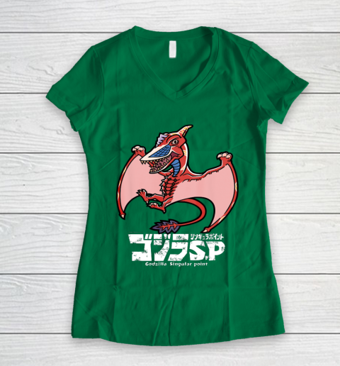 Godzilla Singular Point Rodan Women's V-Neck T-Shirt 3