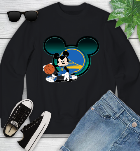 NBA Golden State Warriors Mickey Mouse Disney Basketball Youth Sweatshirt 2