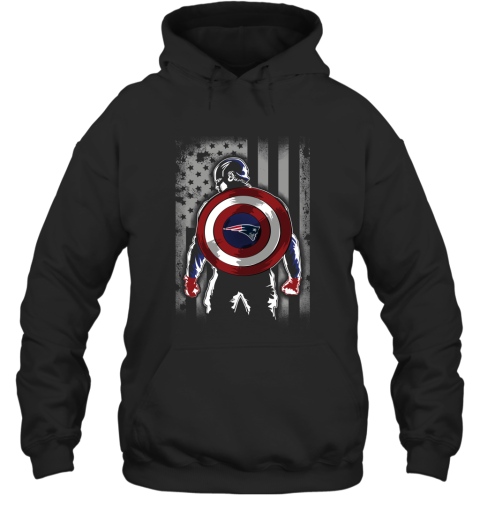 NFL New England Patriots Captain America Marvel Flag Football Sports pXK0DPX2A3A hoodie 23 95 151514 front black
