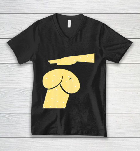 Dirty Mind Dog Shirt Funny Adult Humor Mens Womens V-Neck T-Shirt