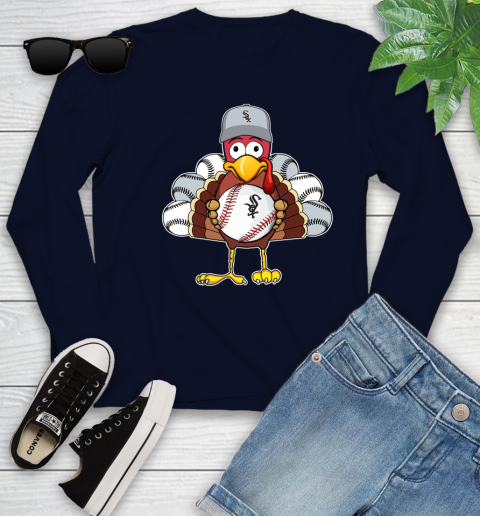 Chicago White Sox Turkey thanksgiving Youth Long Sleeve 3