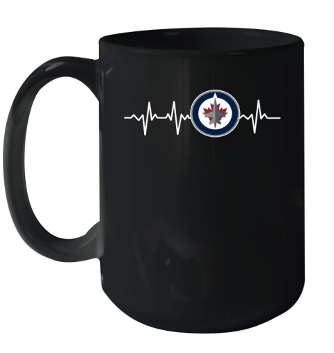 Winnipeg Jets NHL Hockey Heart Beat Shirt Ceramic Mug 15oz