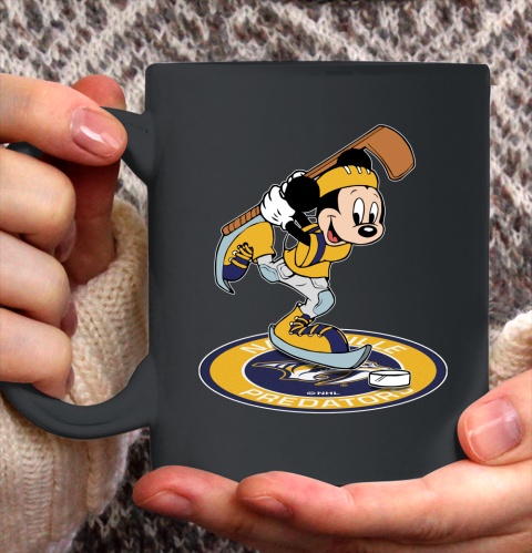 NHL Hockey Nashville Predators Cheerful Mickey Disney Shirt Ceramic Mug 11oz