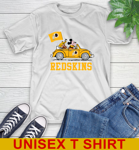 NFL Football Washington Redskins Pluto Mickey Driving Disney Shirt T-Shirt