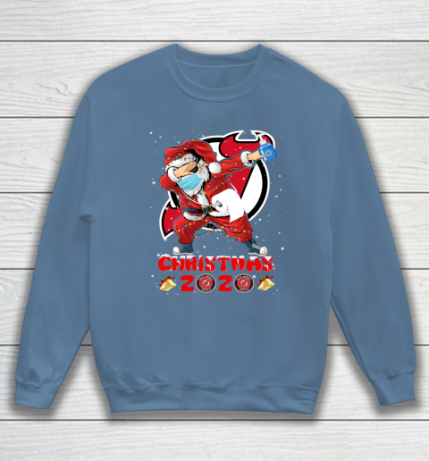 New Jersey Devils Funny Santa Claus Dabbing Christmas 2020 NHL Sweatshirt 6