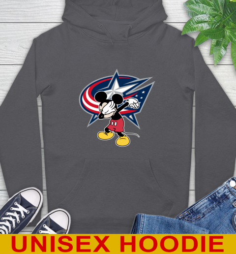 Columbus Blue Jackets NHL Hockey Dabbing Mickey Disney Sports Hoodie 7