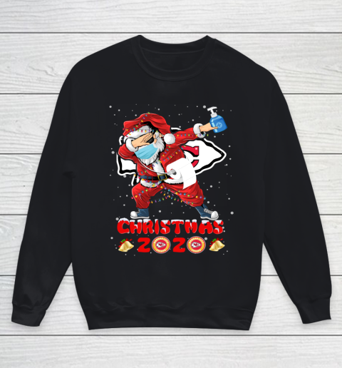 Kansas City Chiefs Funny Santa Claus Dabbing Christmas 2020 NFL Youth Sweatshirt