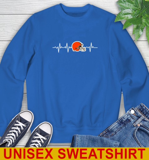 Cleveland Browns NFL Football Heart Beat Shirt Sweatshirt 11