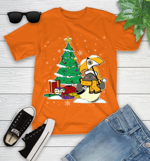 Boston Bruins NHL Hockey Cute Tonari No Totoro Christmas Sports Youth T-Shirt 9