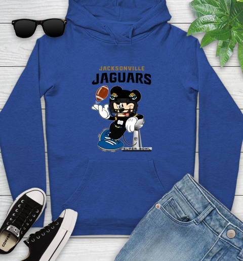 NFL Jacksonville Jaguars Mickey Mouse Disney Super Bowl Football T Shirt Youth Hoodie 22