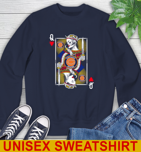 NFL Football Chicago Bears The Queen Of Hearts Card Shirt Sweatshirt 2