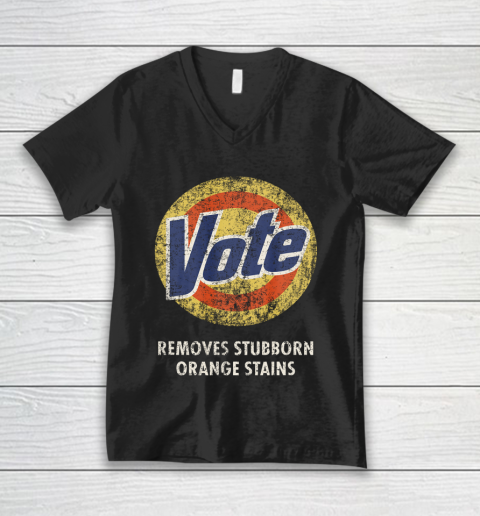 Anti Trump Vote Detergent Funny Vintage V-Neck T-Shirt