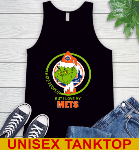 New York Mets MLB Christmas Grinch I Hate People But I Love My Favorite Baseball Team Tank Top 2