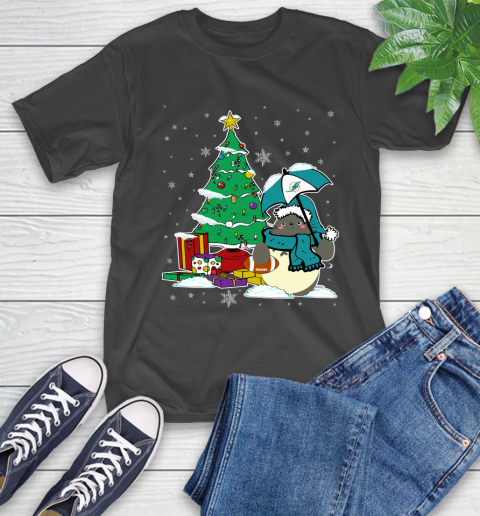 Miami Dolphins NFL Football Cute Tonari No Totoro Christmas Sports T-Shirt