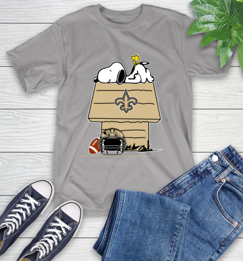 New Orleans Saints NFL Football Snoopy Woodstock The Peanuts Movie T-Shirt 6