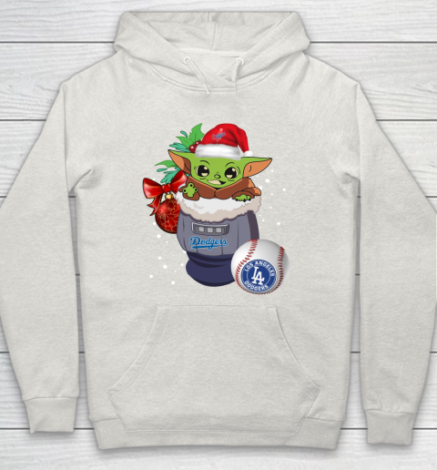 Los Angeles Dodgers Christmas Baby Yoda Star Wars Funny Happy MLB Hoodie 12