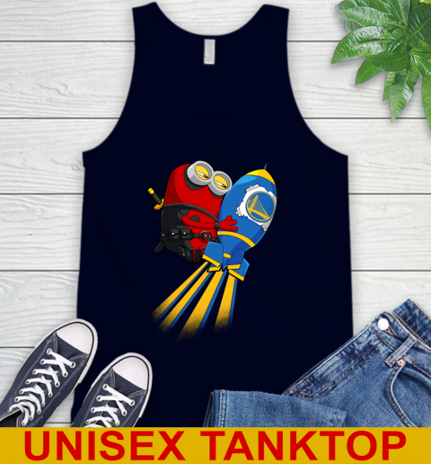 NBA Basketball Golden State Warriors Deadpool Minion Marvel Shirt Tank Top 2