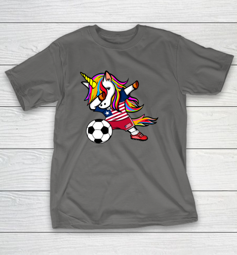 Dabbing Unicorn Liberia Football Liberian Flag Soccer T-Shirt 21