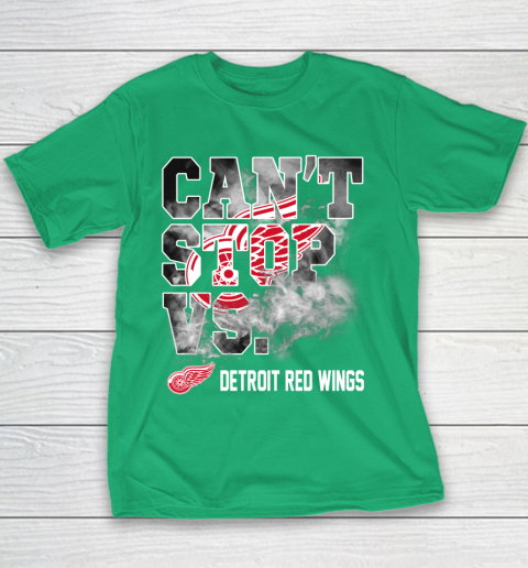NHL Detroit Red Wings Hockey Can't Stop Vs Youth T-Shirt 3